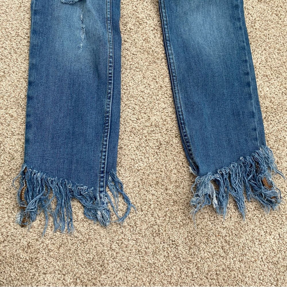 Like New Free People Fringe Ankle Jeans - Picture 4 of 8